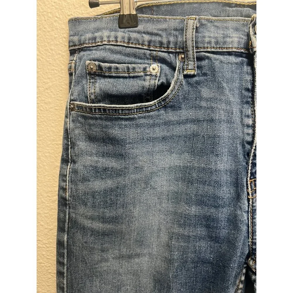Levis 511 Slim Fit Mens Blue Jeans Size 34 W/32 L Denim Cotton Blend